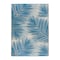 World Rug Gallery Tropical Floral Reversible Plastic 5' X 7' Blue Outdoor Rug 6050BLUE5X7 - alternate 2